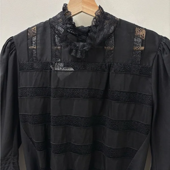 Marc Jacobs Sasha Black Lace The Victorian Blouse